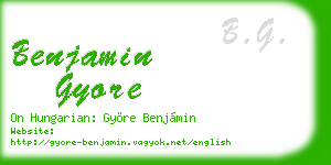 benjamin gyore business card