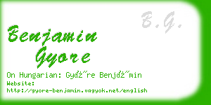 benjamin gyore business card